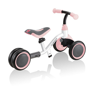 Каталка-беговел с ручкой GLOBBER "LEARNING BIKE" 3 в 1, бело-розовая